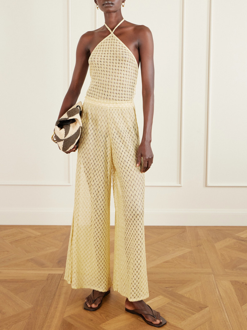 Missoni Mare Metallic Crochet-knit Wide-leg Pants outlook