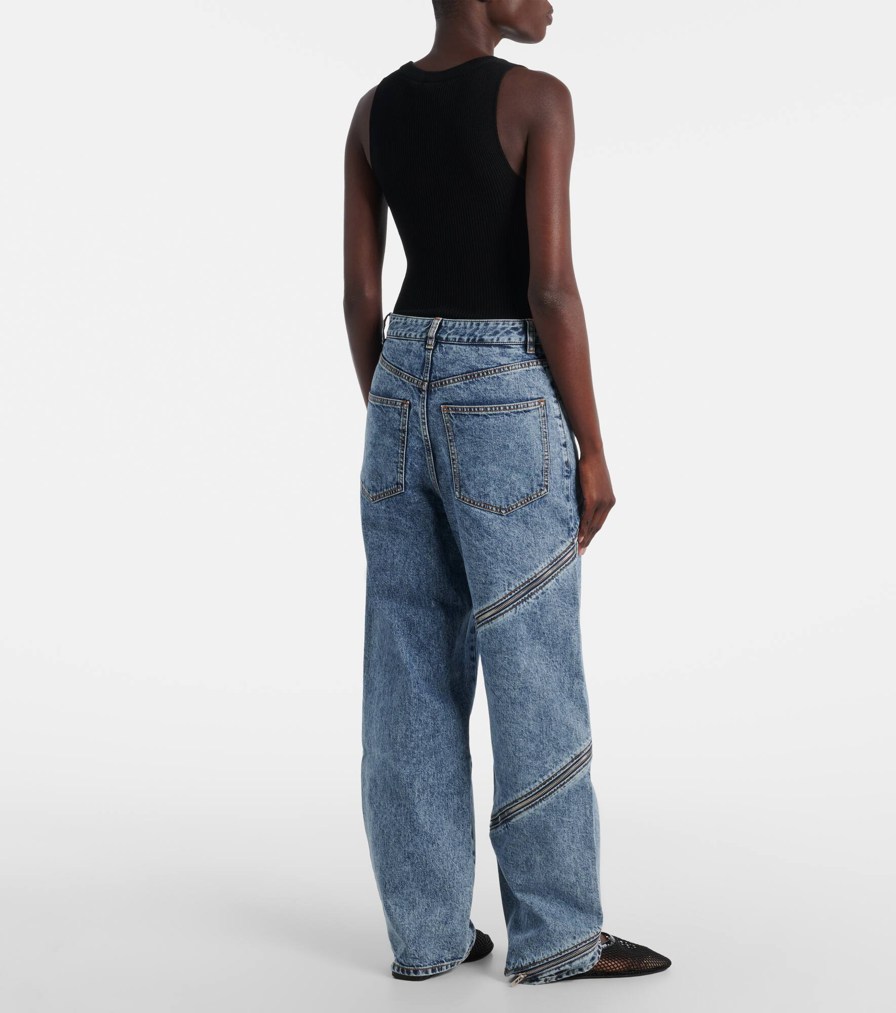 Spiral high-rise wide-leg jeans - 3