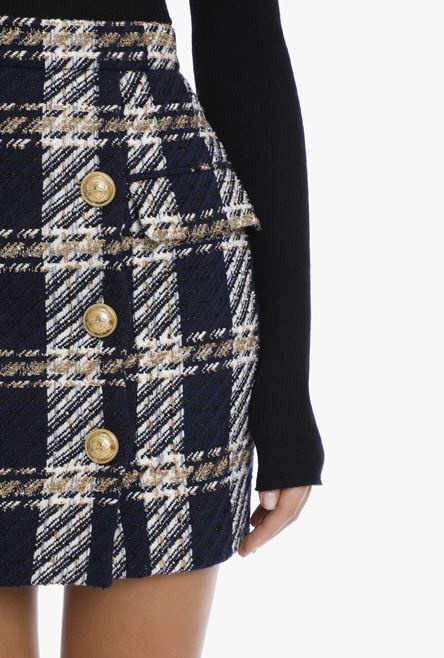 EXCLUSIVE - Short double-breasted tweed skirt - 6