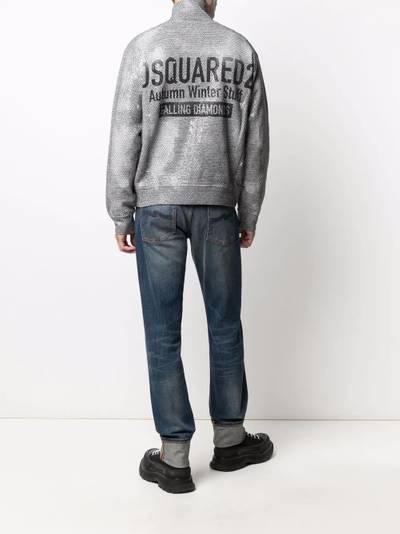 DSQUARED2 faded logo-print jacket outlook