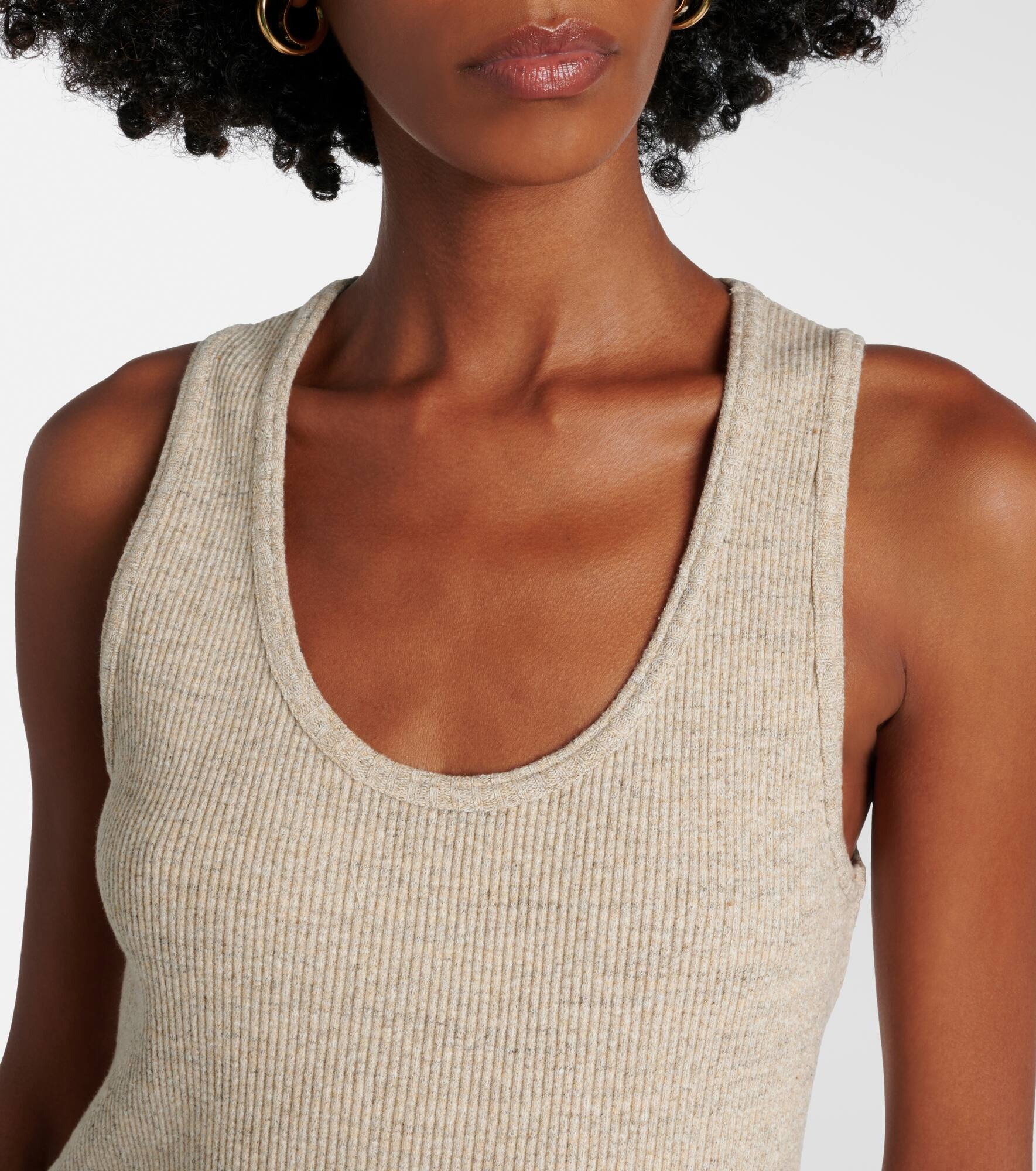 Ribbed-knit cotton jersey tank top - 4