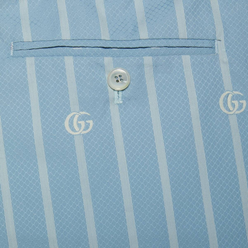 Double G stripe cotton shorts 6