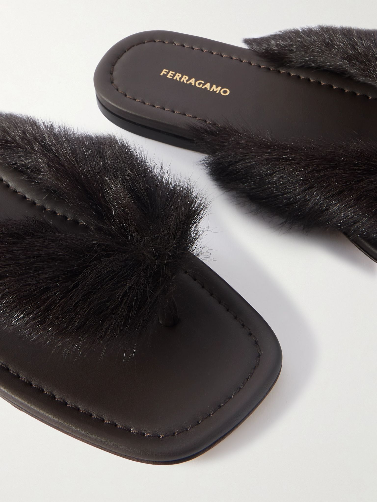 Loly shearling sandals Brown - 4