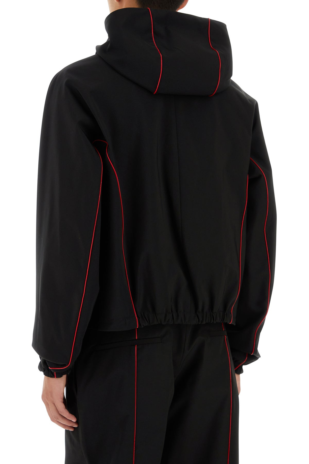 Black polyester blend jacket - 4