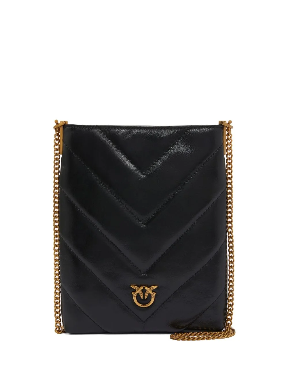 quilted chevron cross body bag - 1