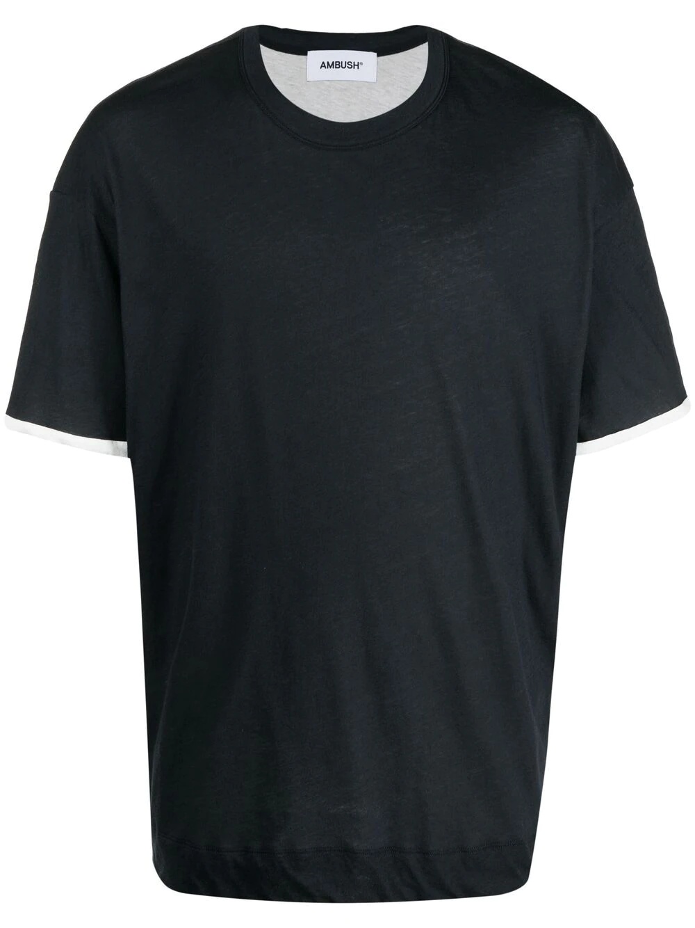 contrasting-trim T-shirt - 1