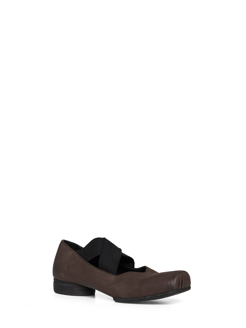 UMA WANG Brown nubuck ballet flats outlook
