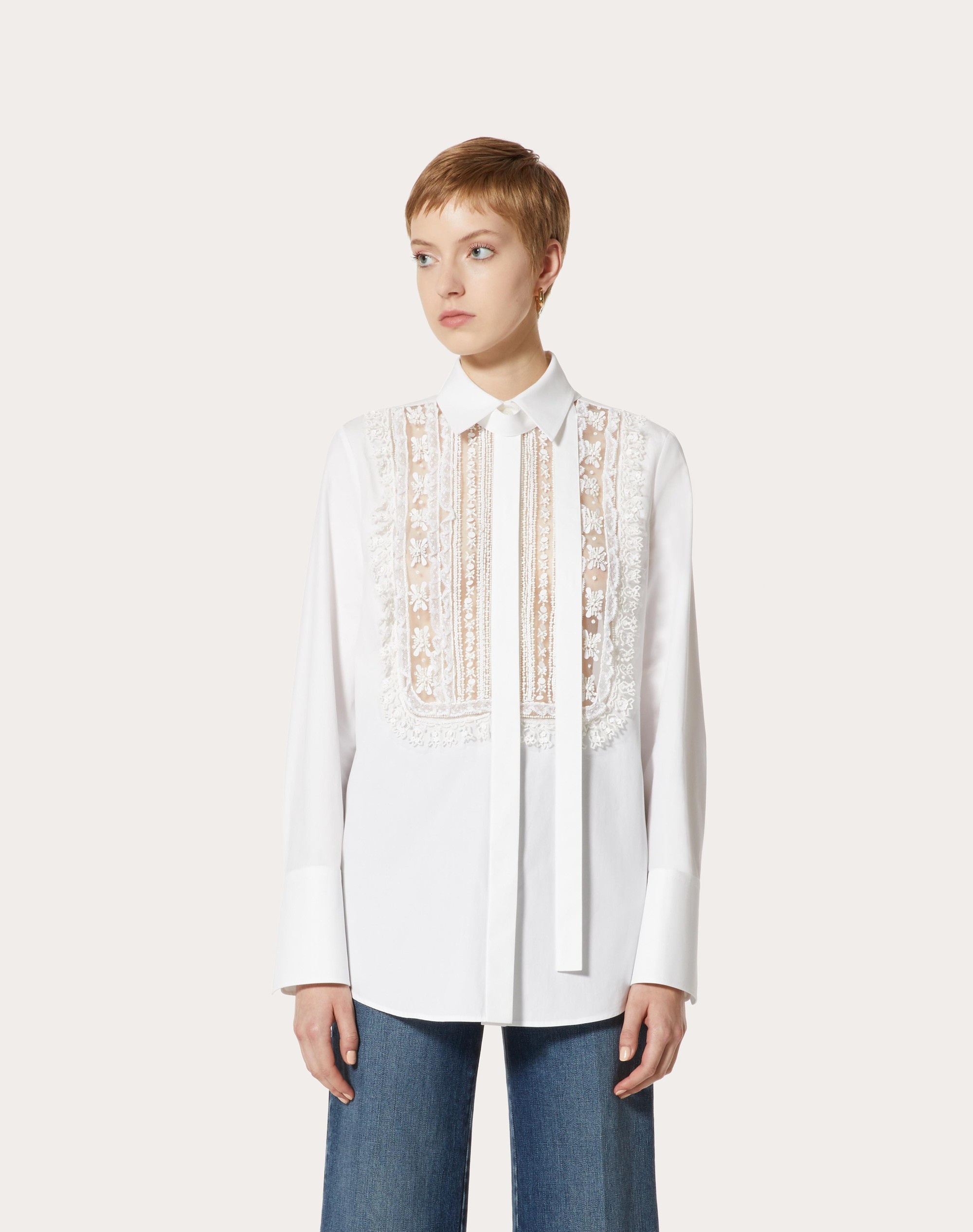 EMBROIDERED COTTON POPELINE SHIRT - 3