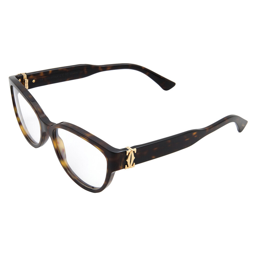 Cartier C Decor Demo Cat Eye Ladies Eyeglasses CT0450O 002 54 - 4