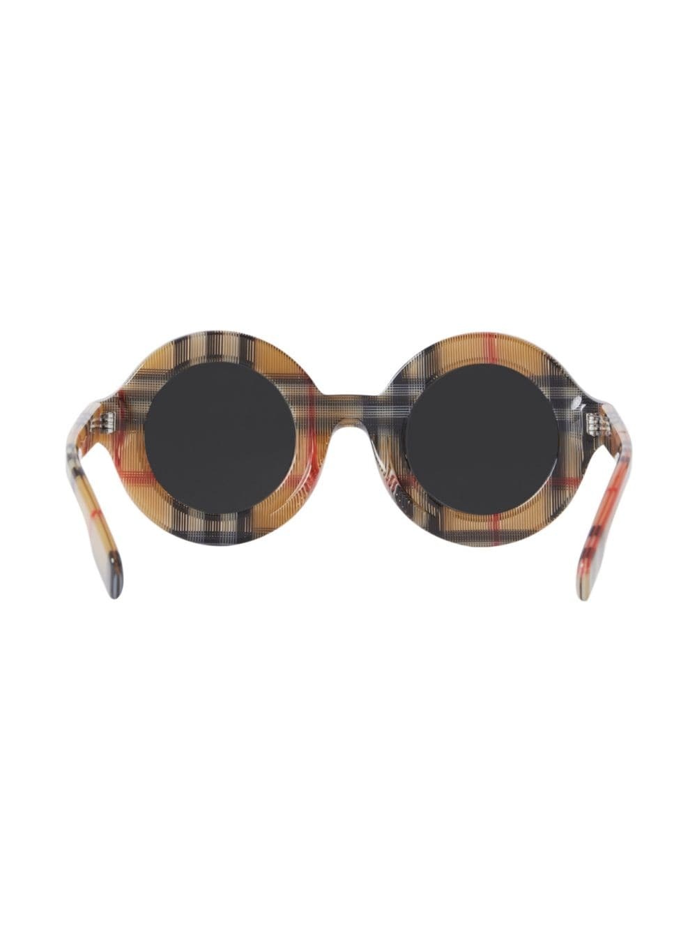 Vintage Check-pattern round-frame sunglasses - 3