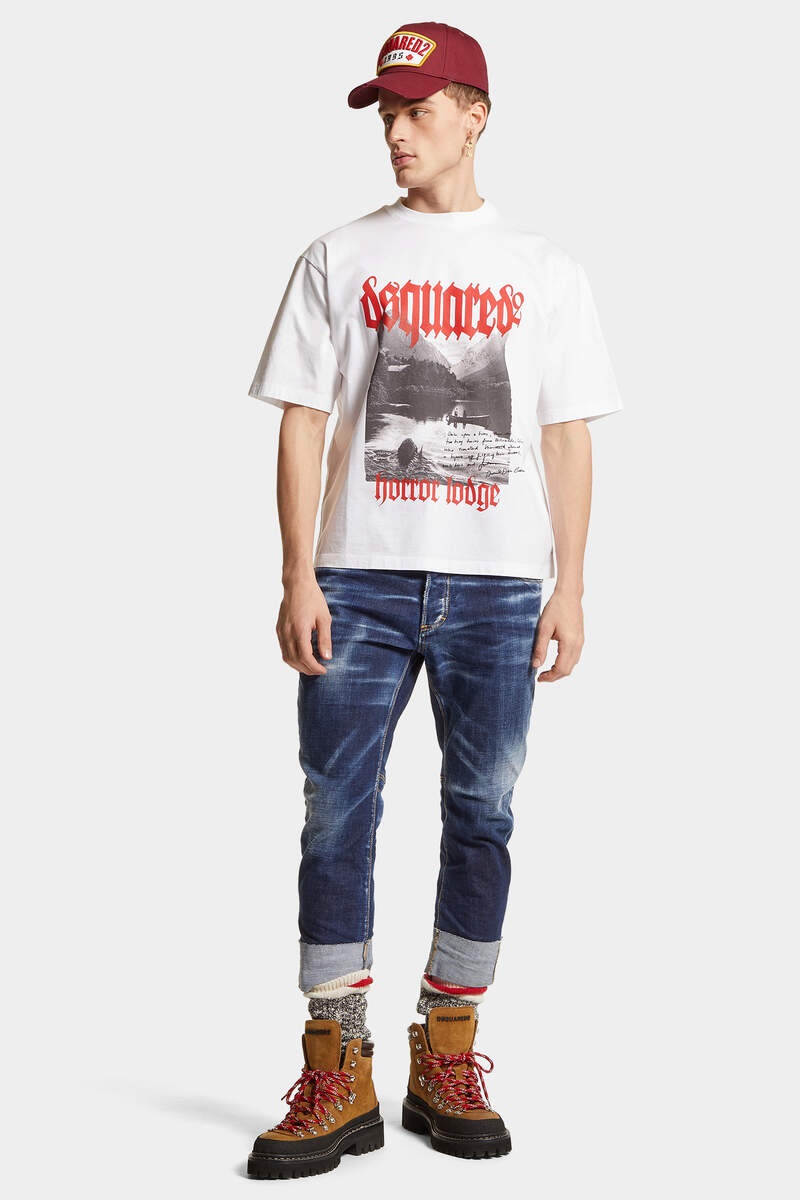 GOTHIC PRINT LOOSE FIT T-SHIRT - 6