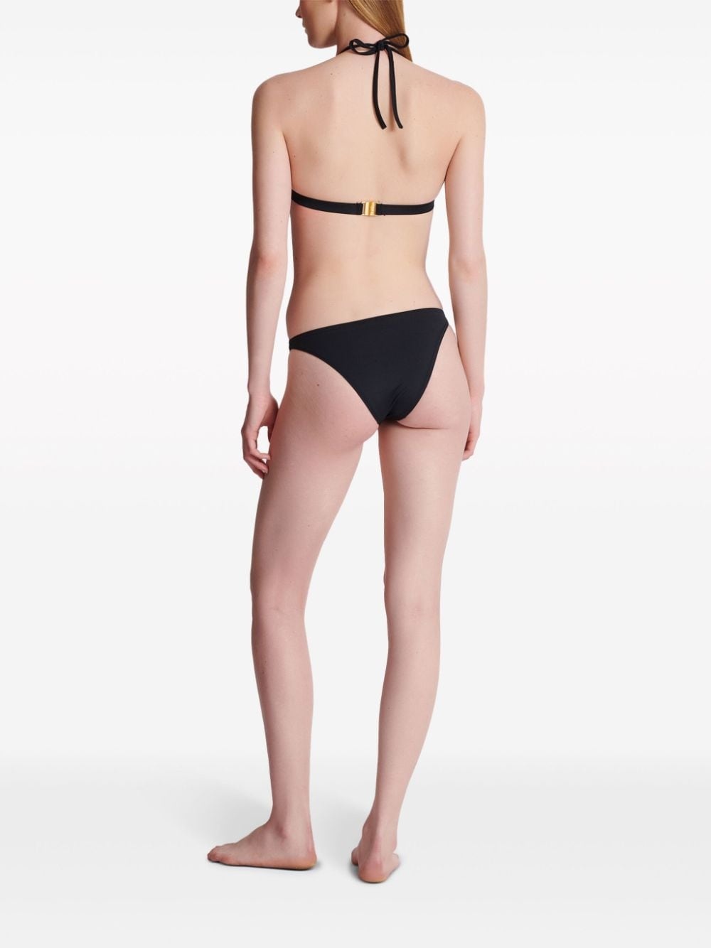 logo-print triangle bikini set - 2