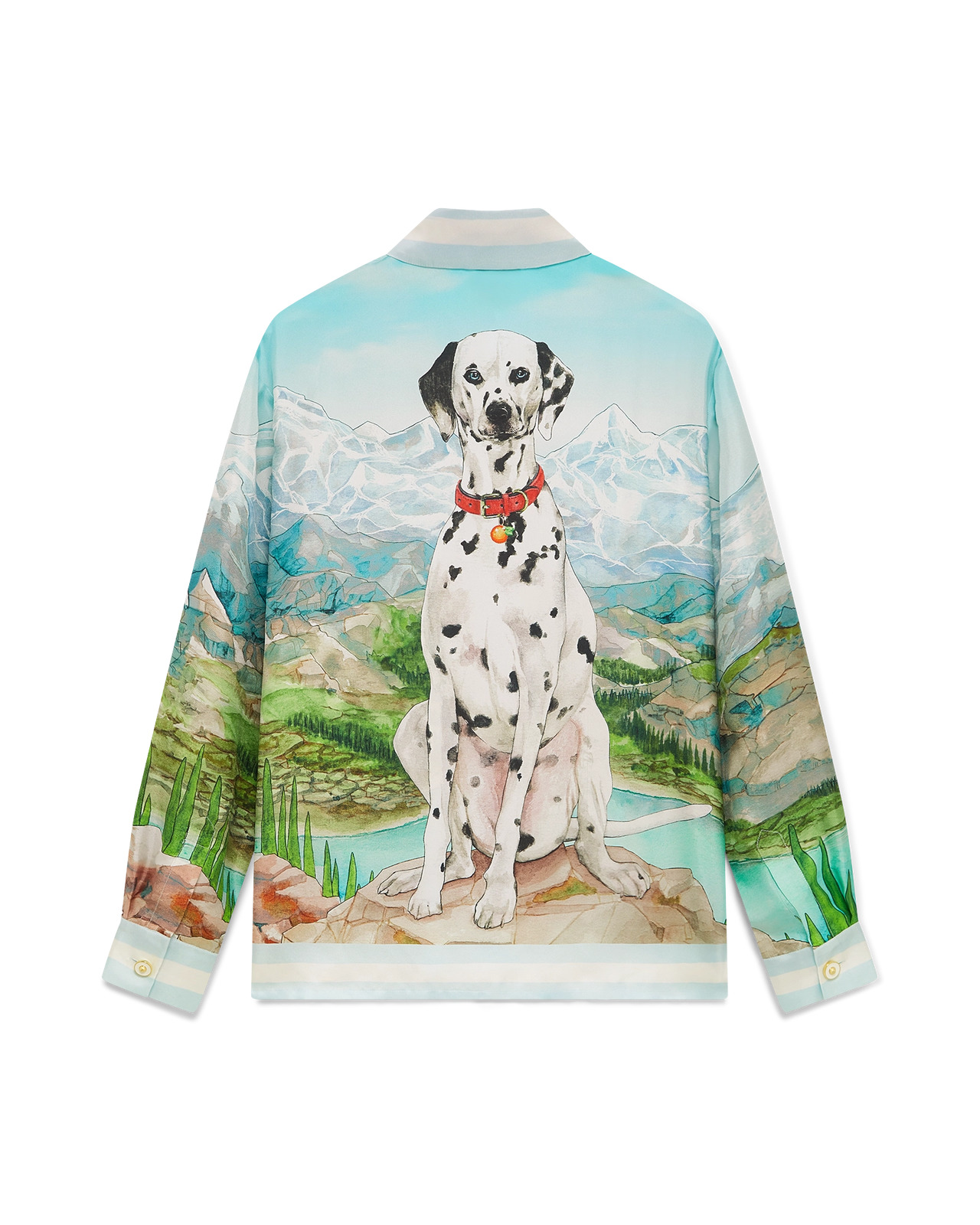 Dalmatian A La Montange Silk Long Sleeve Shirt - 2