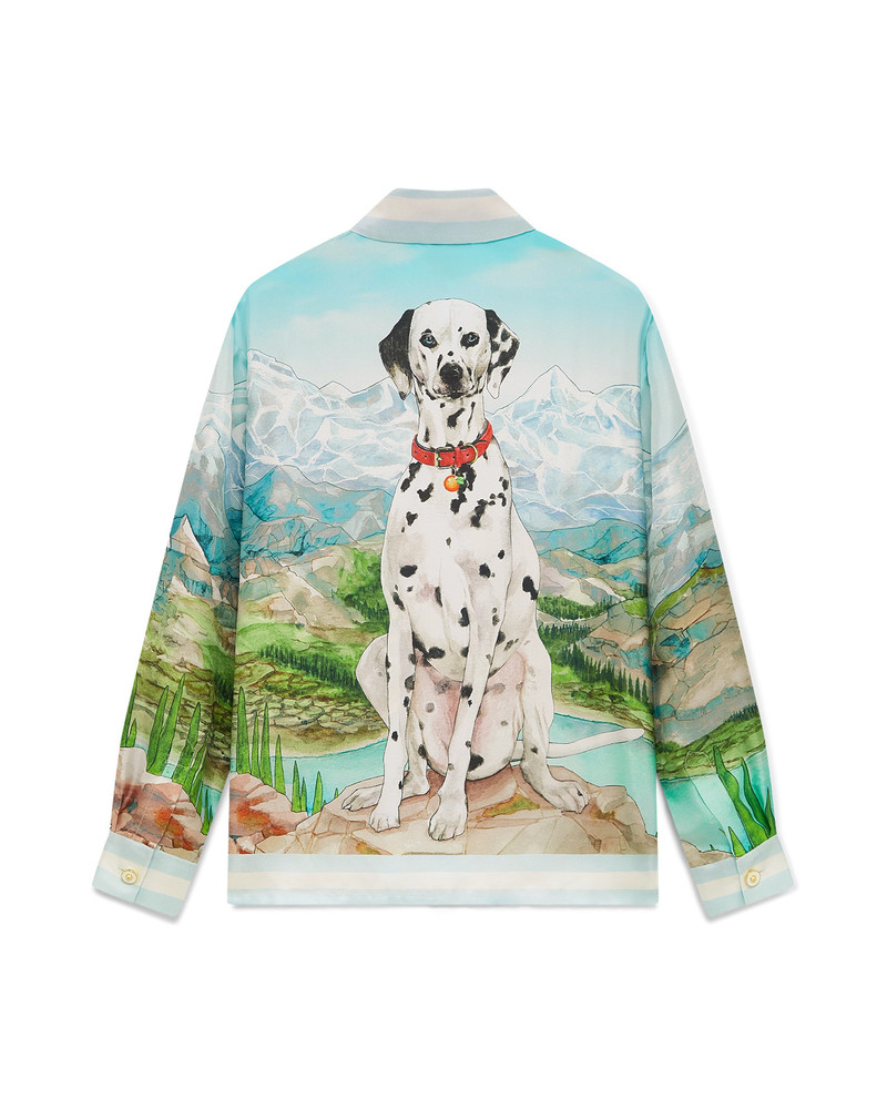 CASABLANCA Dalmatian A La Montange Silk Long Sleeve Shirt outlook