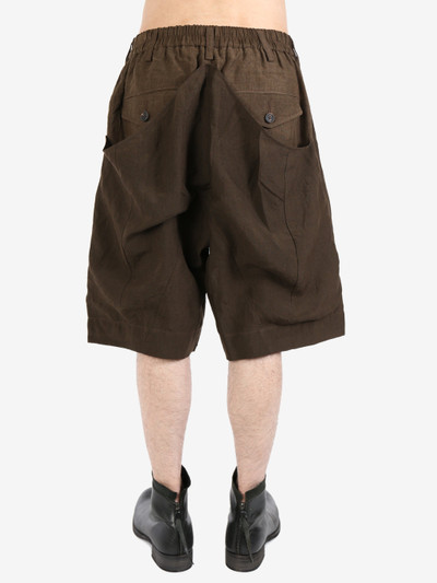 Ziggy Chen ZIGGY CHEN Men Extended Fabric Layer Drop Crotch Shorts outlook