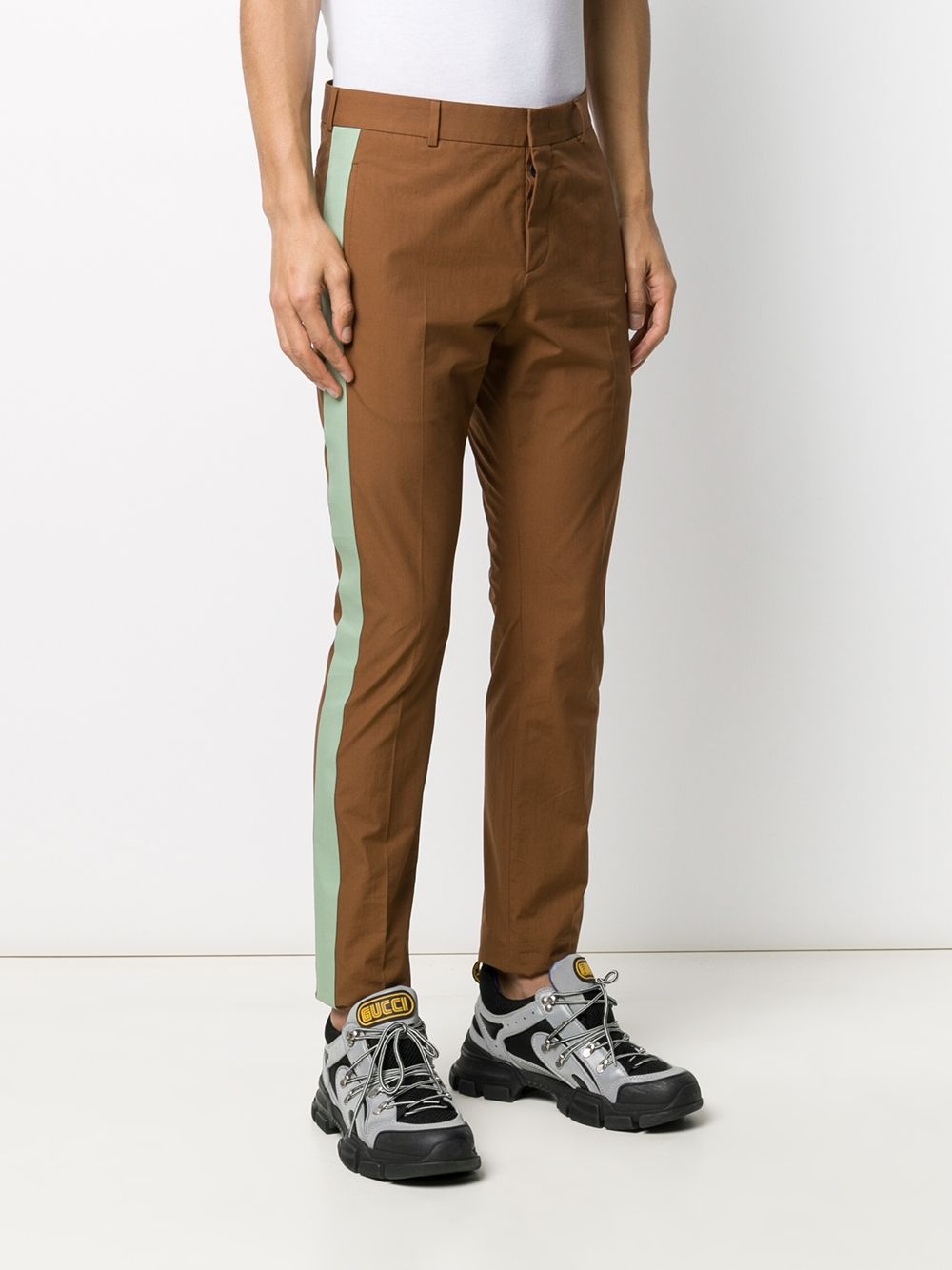 contrast panel trousers - 3