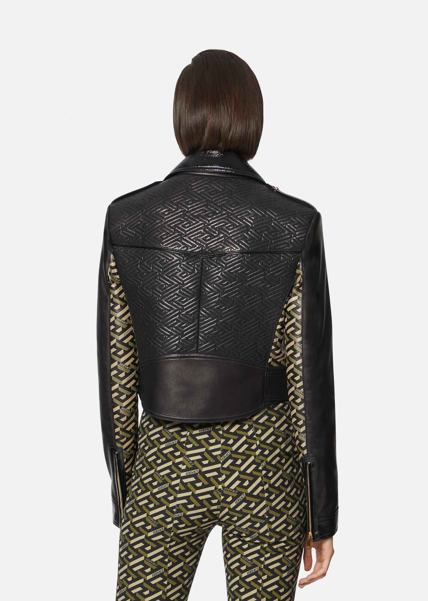 La Greca Quilted Leather Jacket - 3