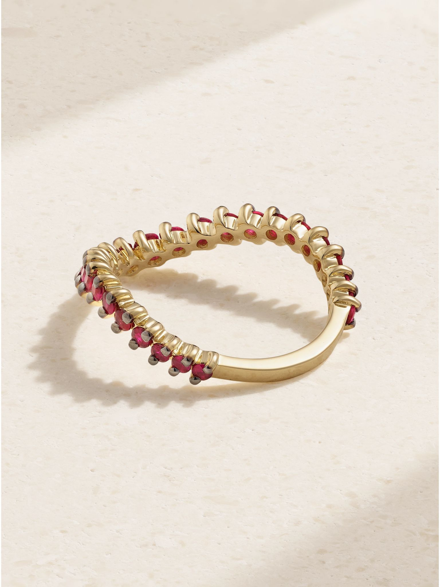 Alliance 9-karat gold ruby ring Red - 3