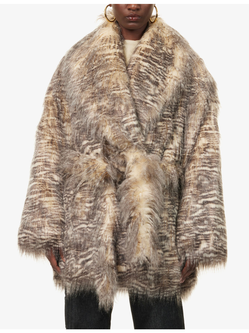 Juno Belted Faux-Fur Coat - 3