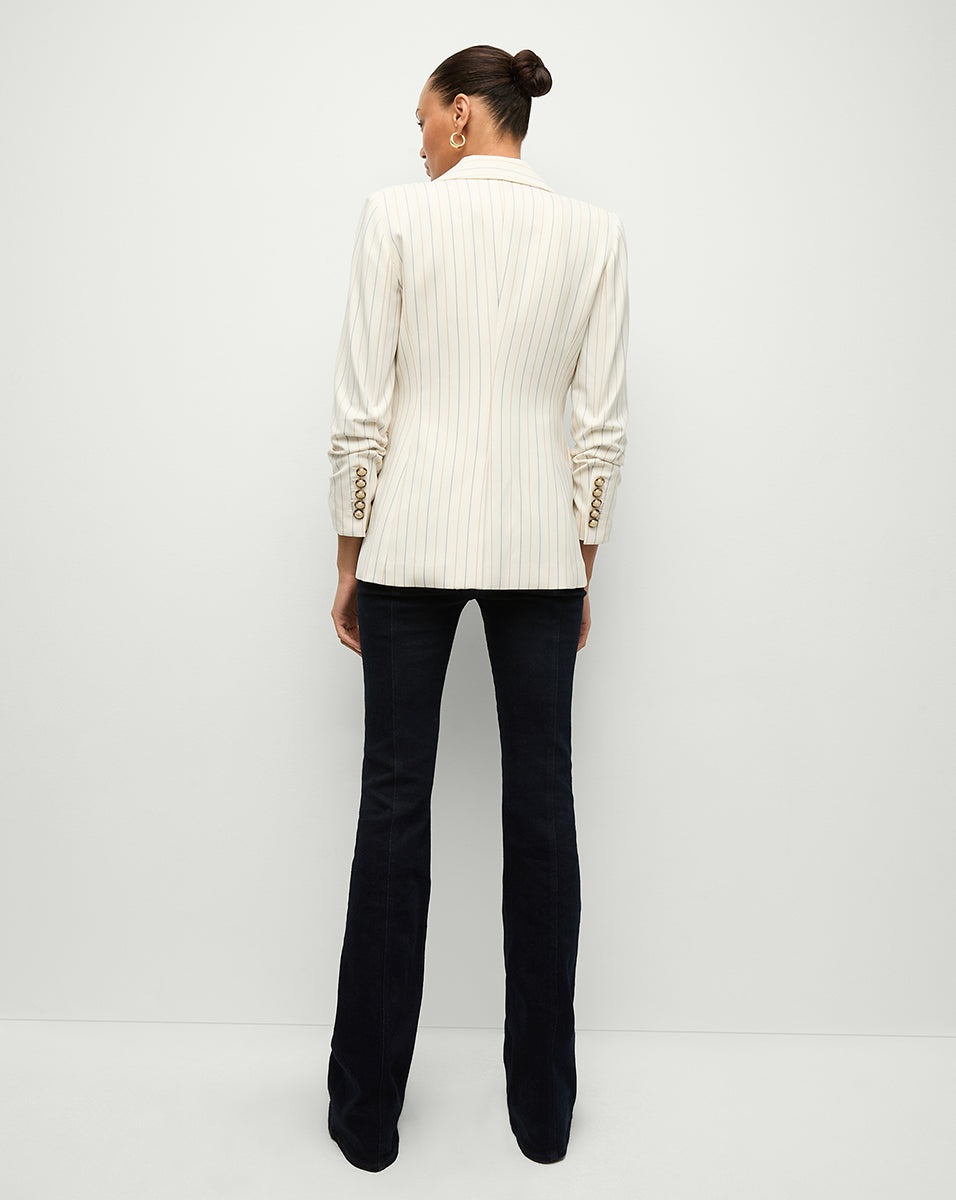 BATTISTA PINSTRIPED DICKEY JACKET - 5