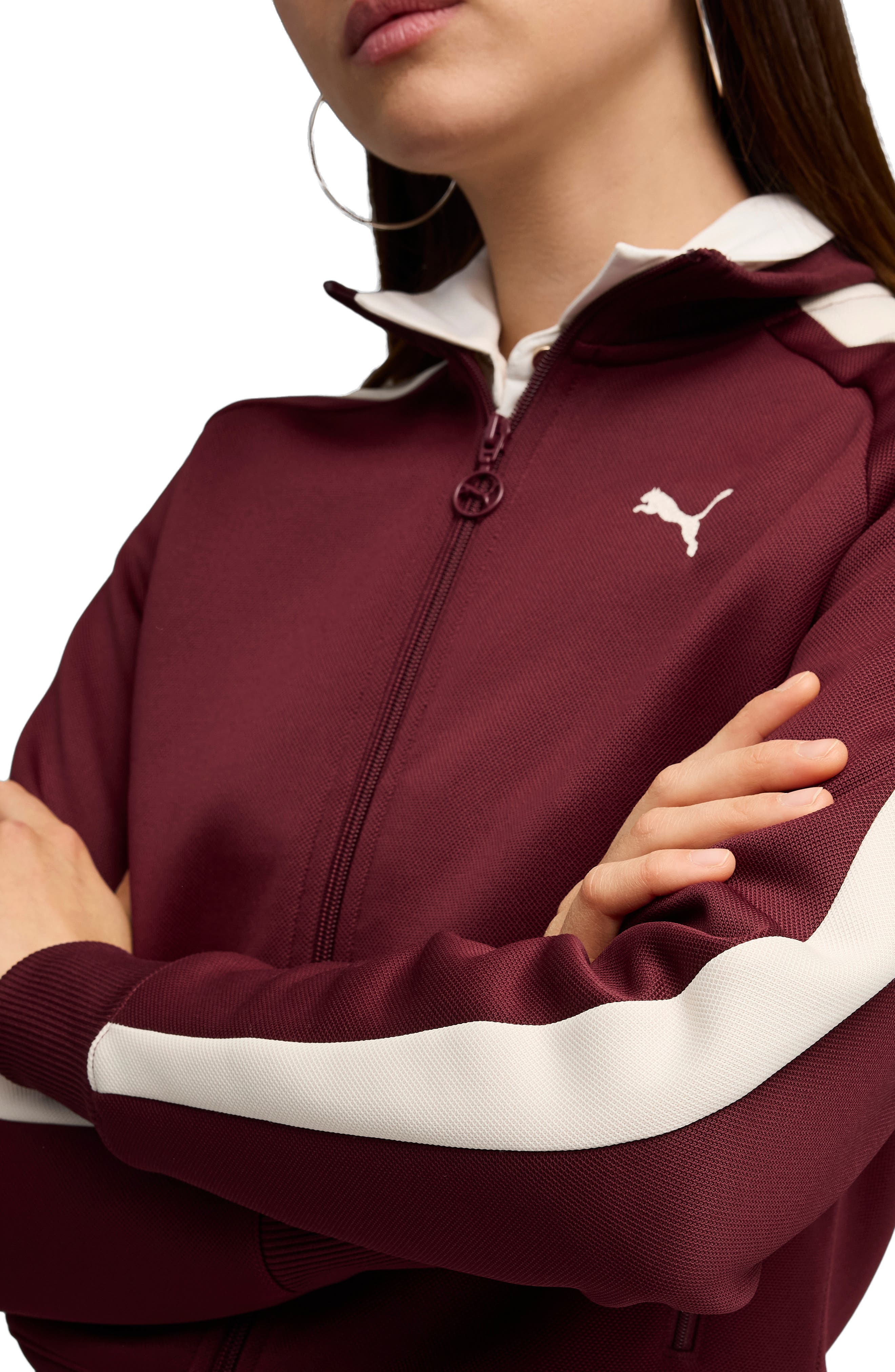 PUMA T7 Always On Track Jacket in Ruby Shimmer at Nordstrom - 3