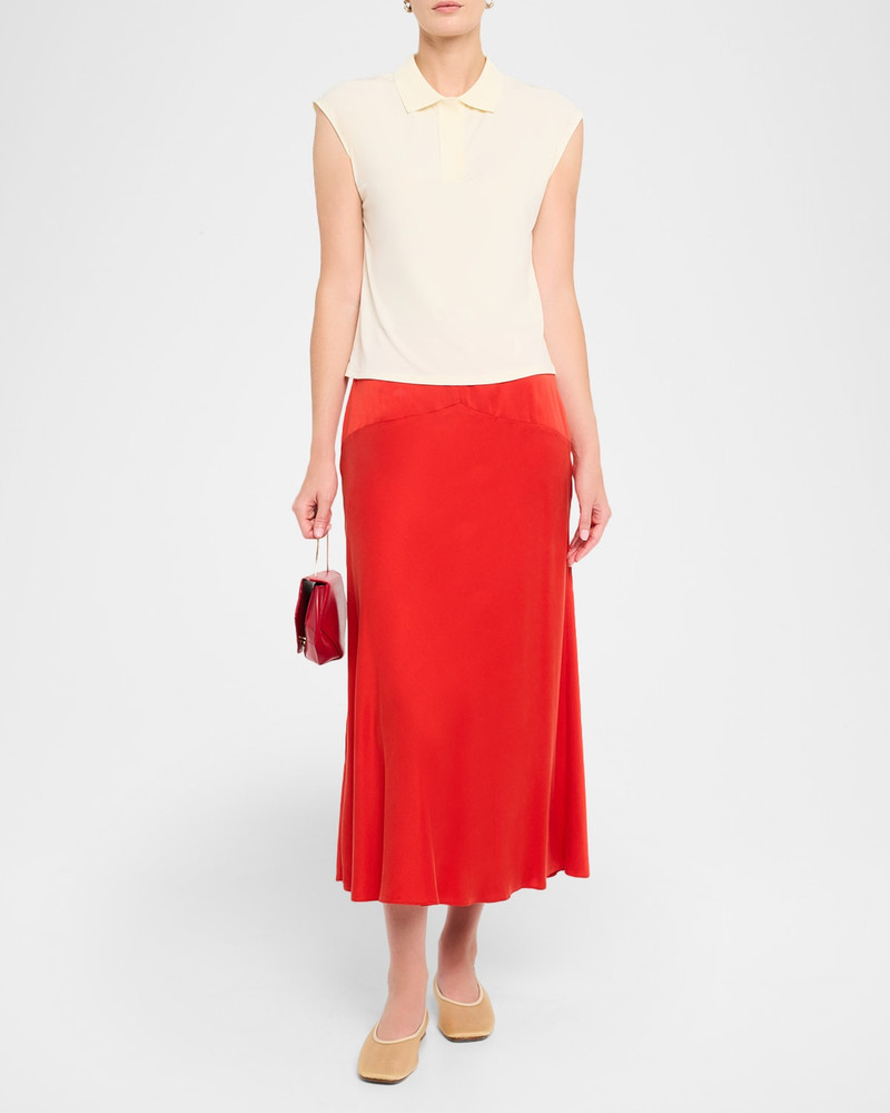 Vince Cap-Sleeve Polo Top outlook