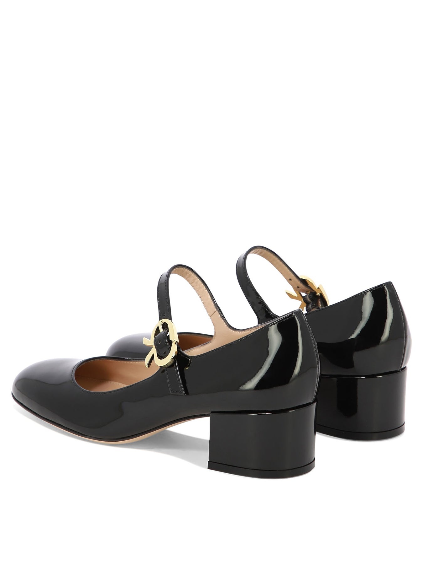 Mary Ribbon Heeled Shoes Black - 4