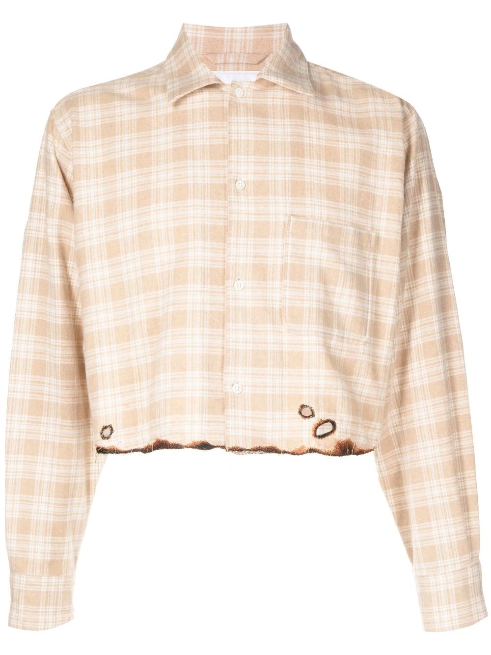 cropped check jacket - 1