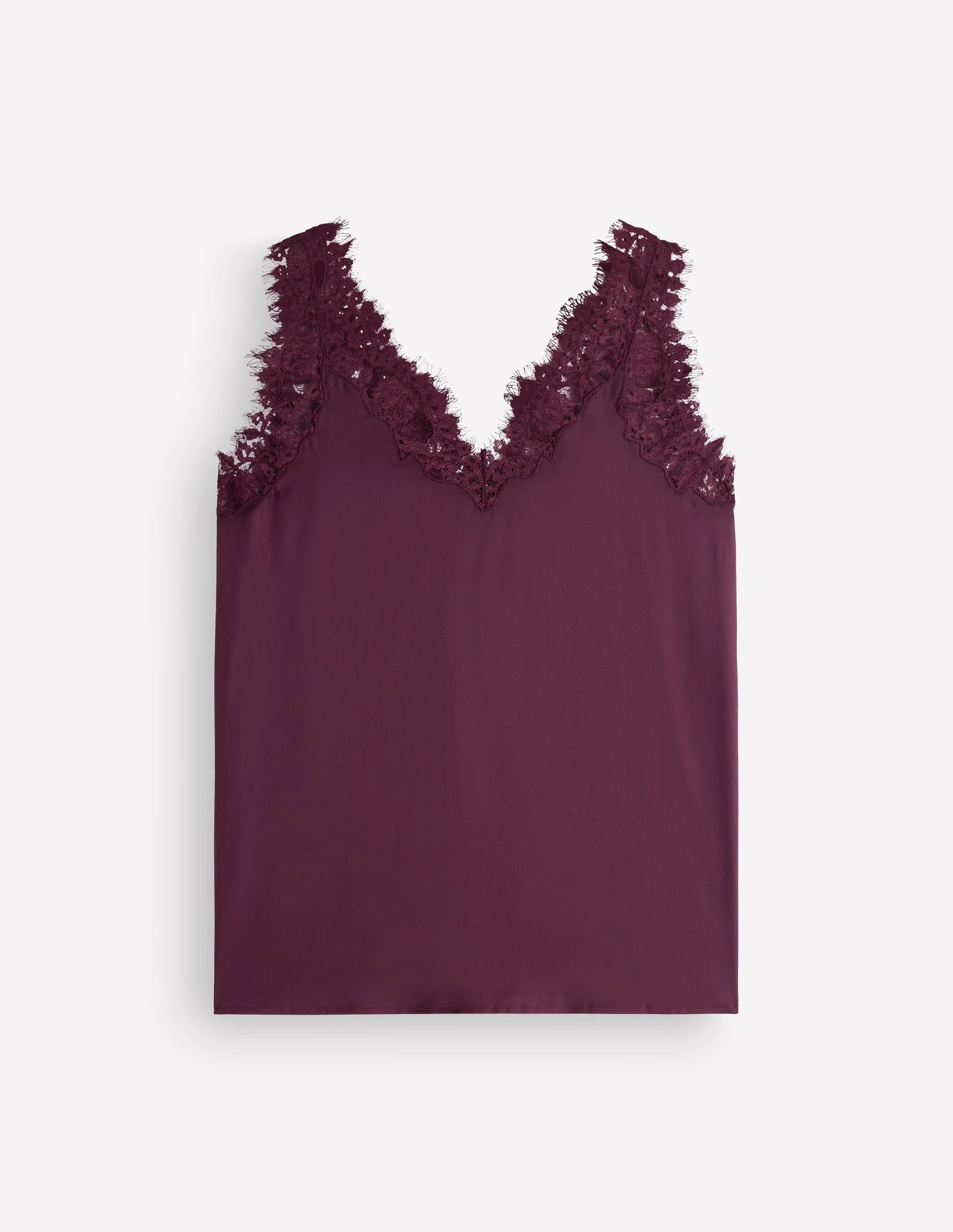 Ara Silk Blend Lace Cami-Bordeaux - 1