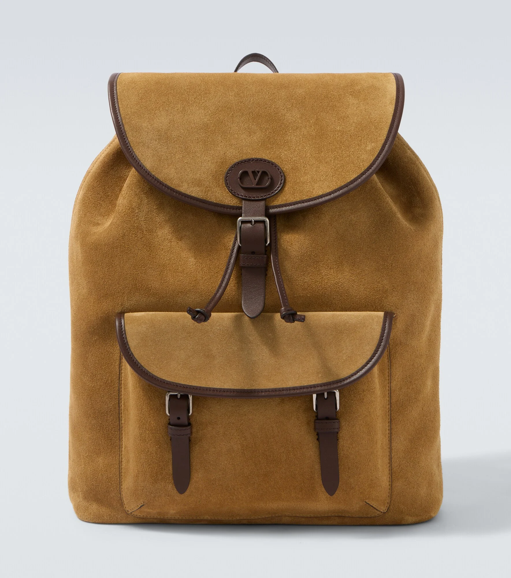 VLogo suede backpack - 1