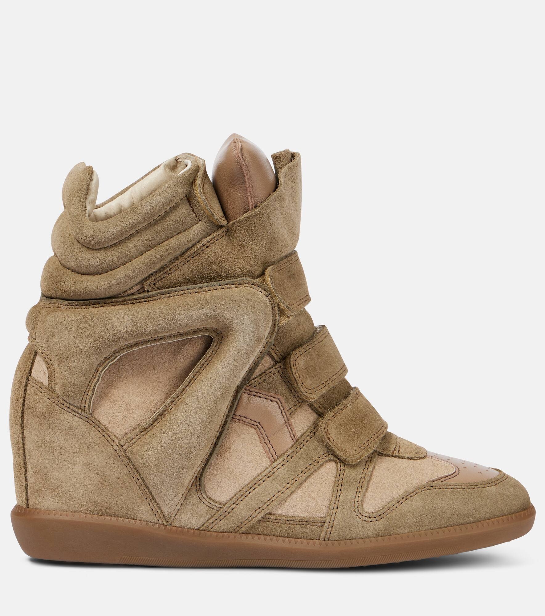 Bekett leather and suede wedge sneakers - 4
