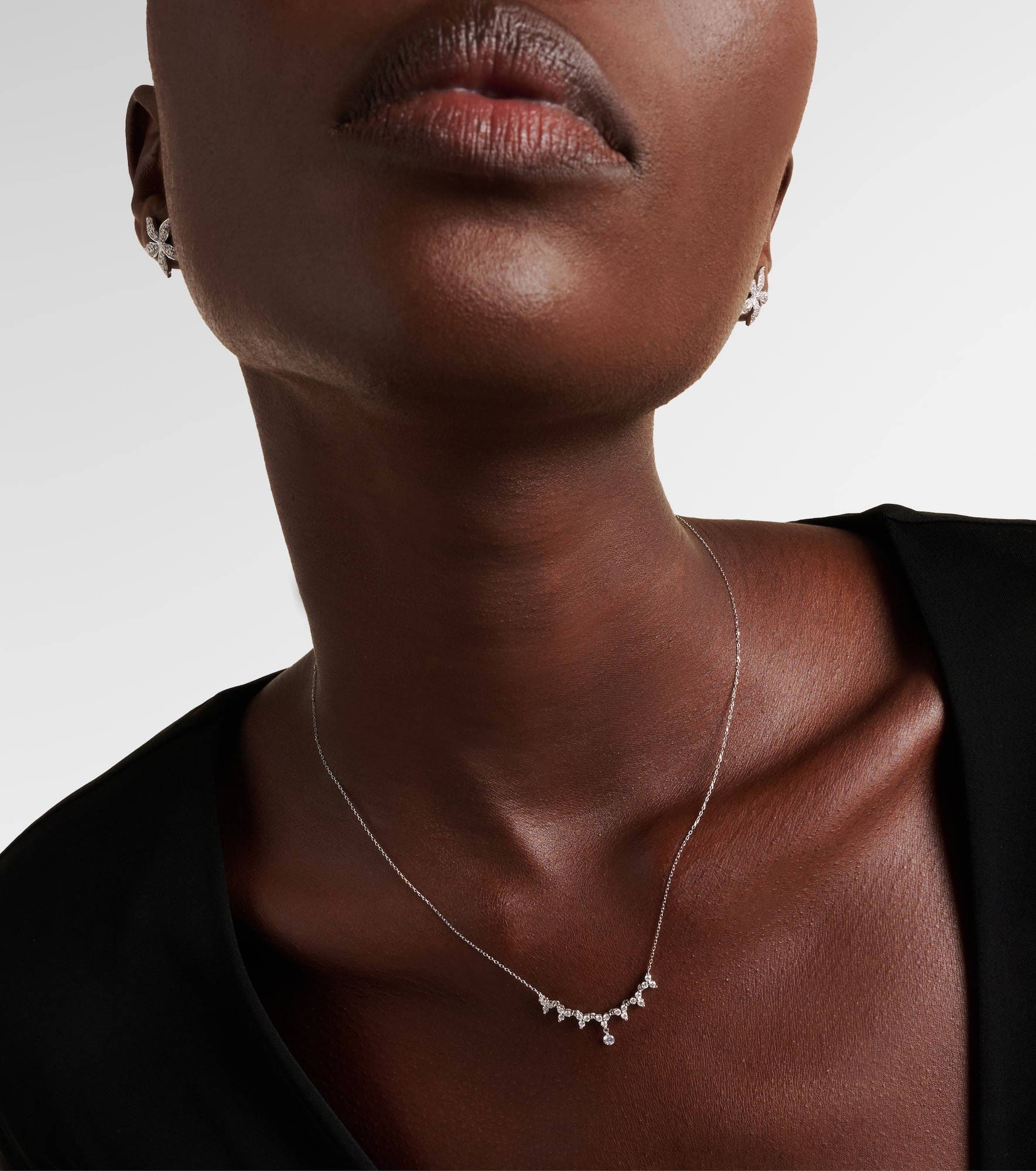 18kt white gold necklace with diamond - 3