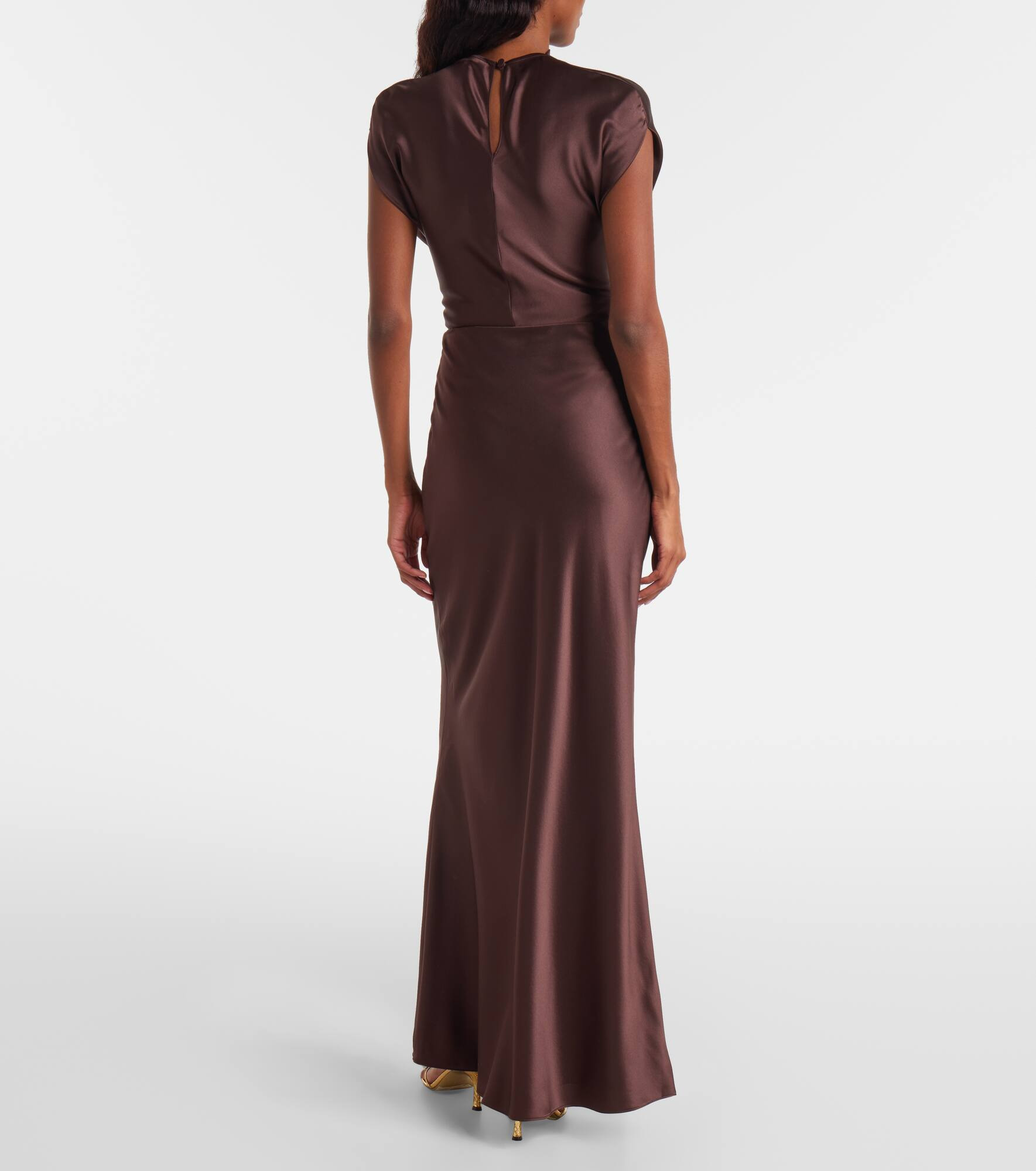 Silk satin maxi skirt - 3