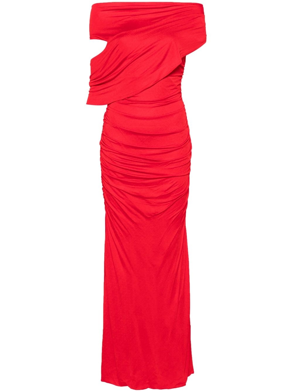 ruched maxi dress - 1