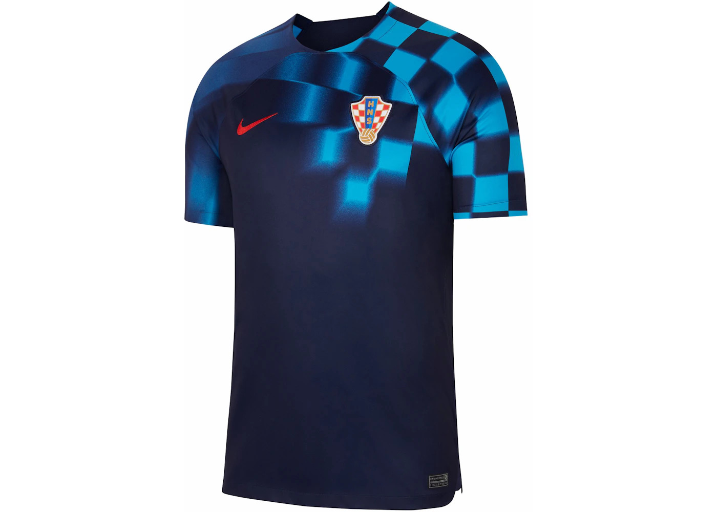 Nike Croatia 2022/23 Stadium Away Dri-FIT Soccer Jersey Blackened Blue/University Red - 1