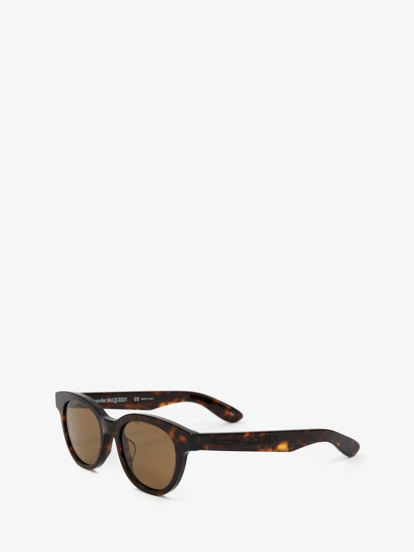 McQueen Angled Pantos Sunglasses in Havana - 3