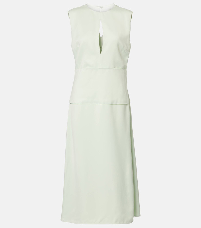 Cutout satin midi dress - 1