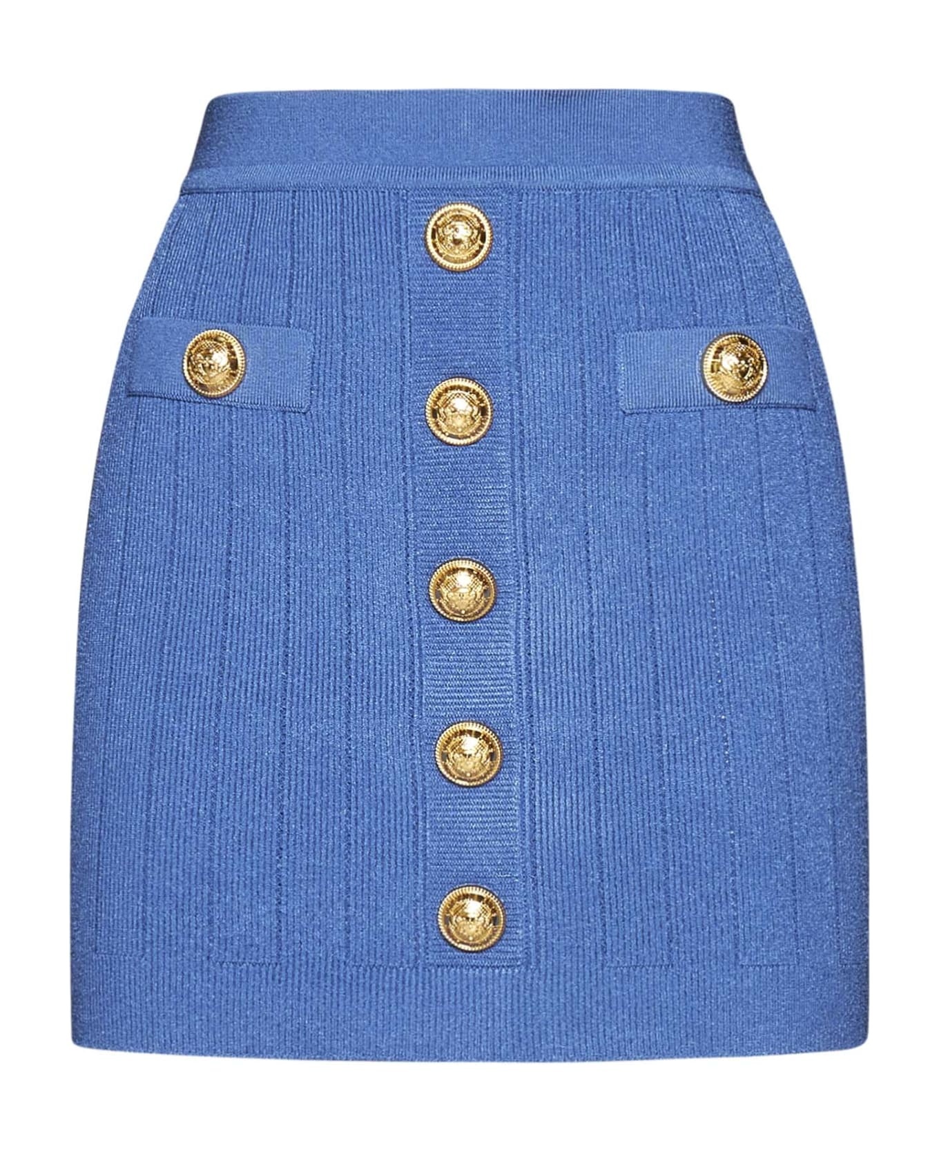 Logo Button Knit Skirt - 1