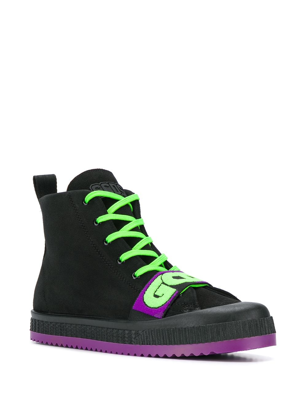 logo strap high-top sneakers - 2