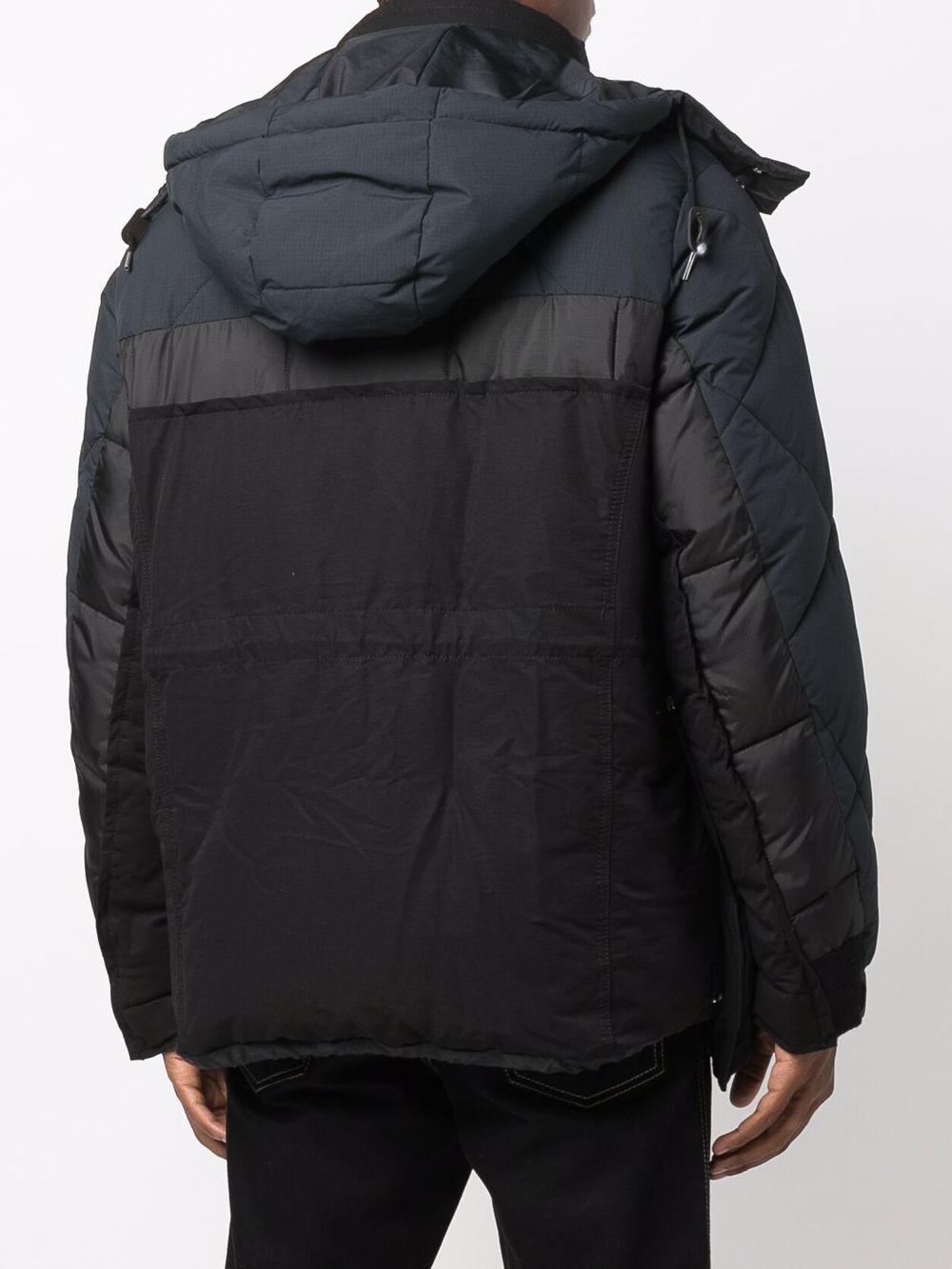 panelled oversize-pocket padded jacket - 4