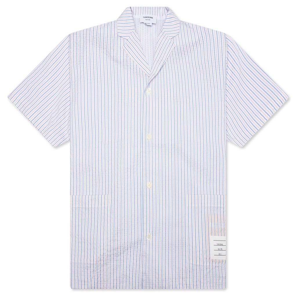 SEERSUCKER SWIM SHIRT - LIGHT BLUE - 1
