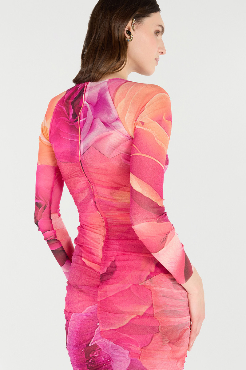 Sheath Dress With Rose Print 6