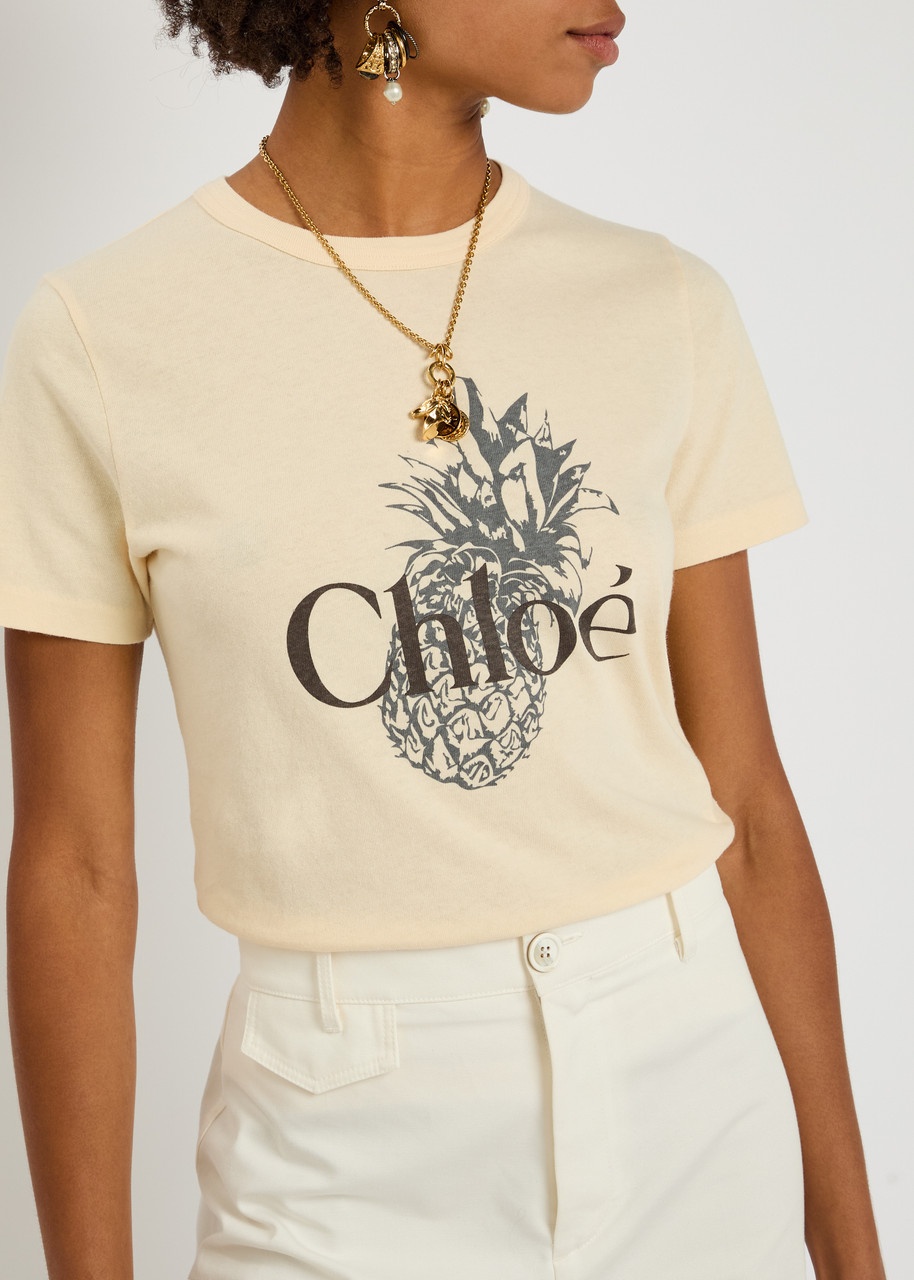 Chloe Printed Cotton T-shirt - 5