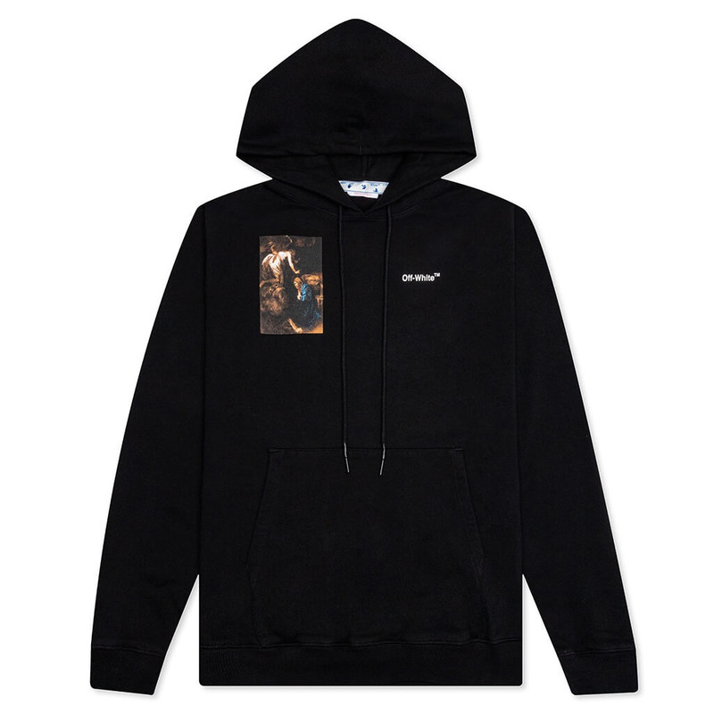 Caravaggio-print drawstring hoodie - 1