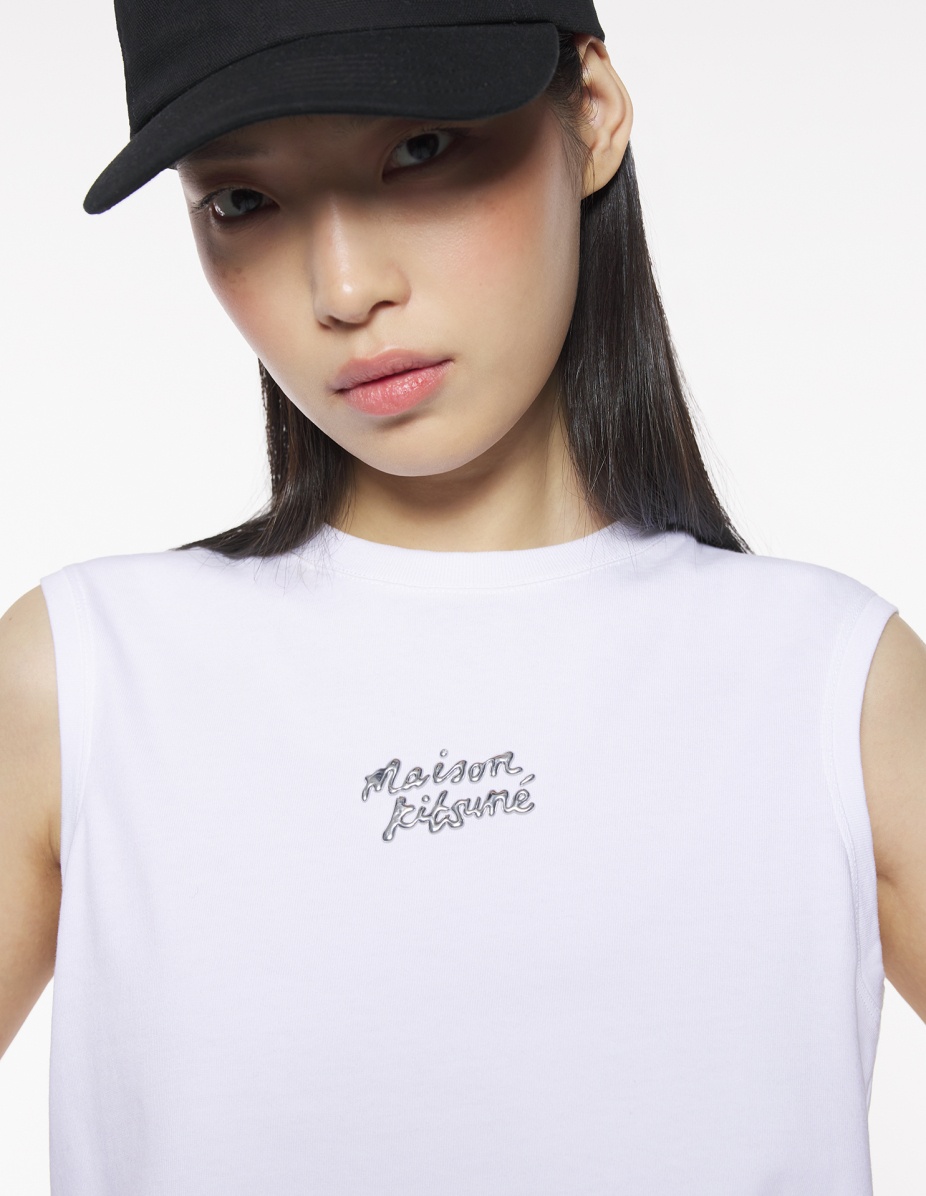 METALLIC MAISON KITSUNE TANK TOP - 4