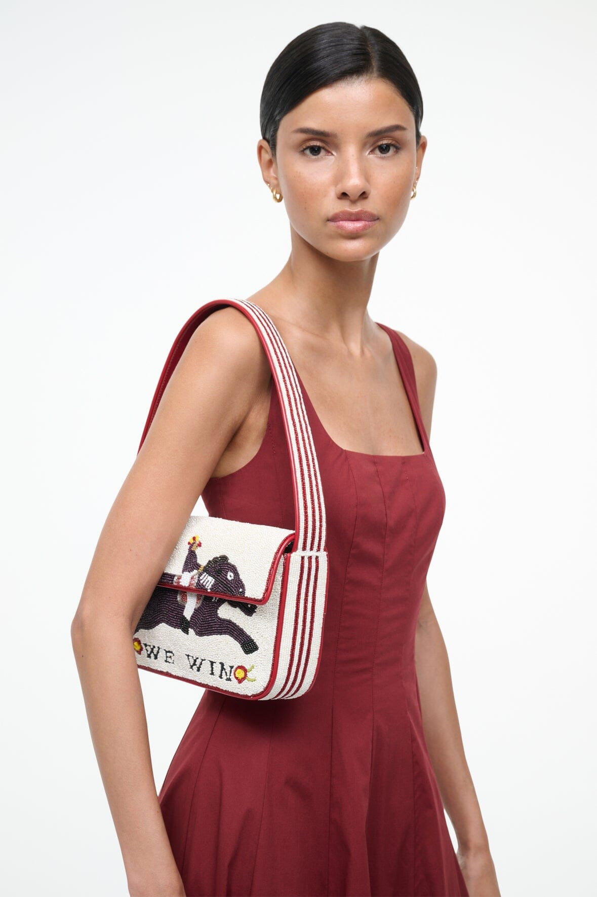 STAUD TOMMY BEADED BAG DERBY - 2