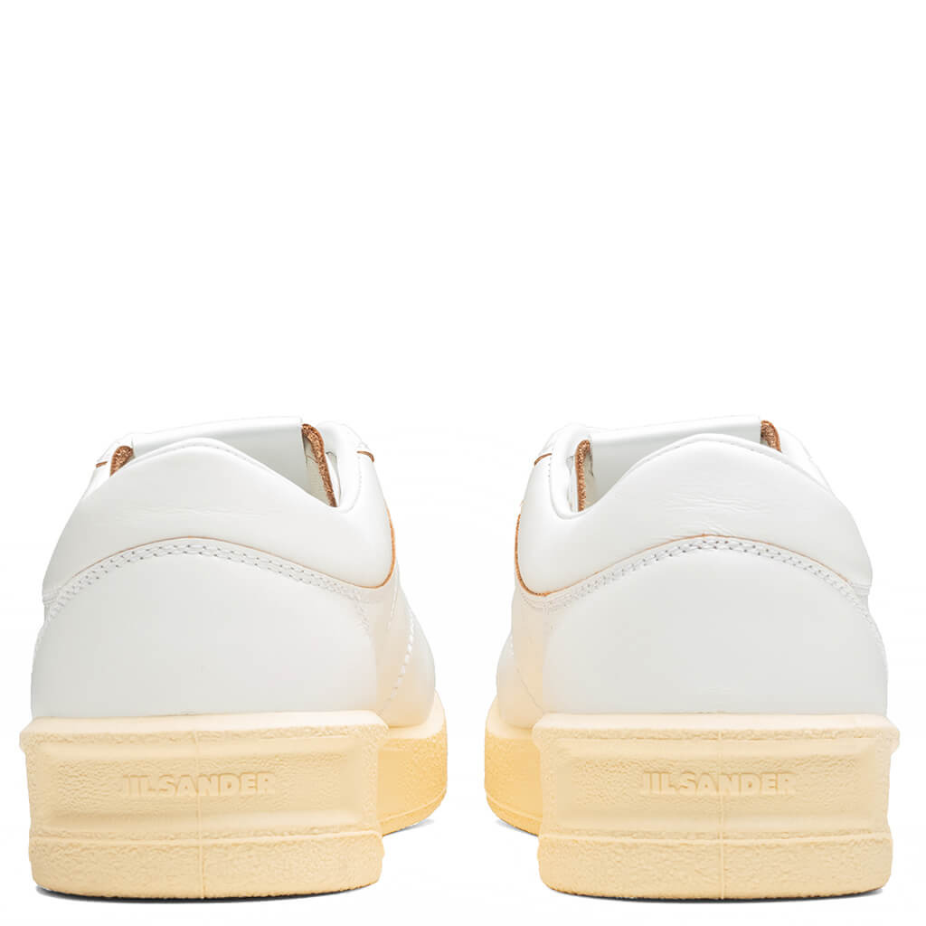 JIL SANDER COW LEATHER W/ CONTRAST BASE - WHITE - 4