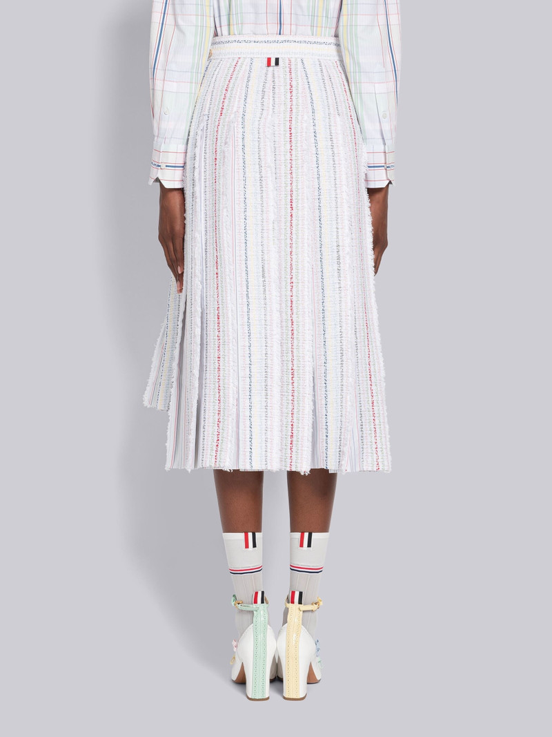 Seersucker Tulle Tweed Pleated Skirt 3
