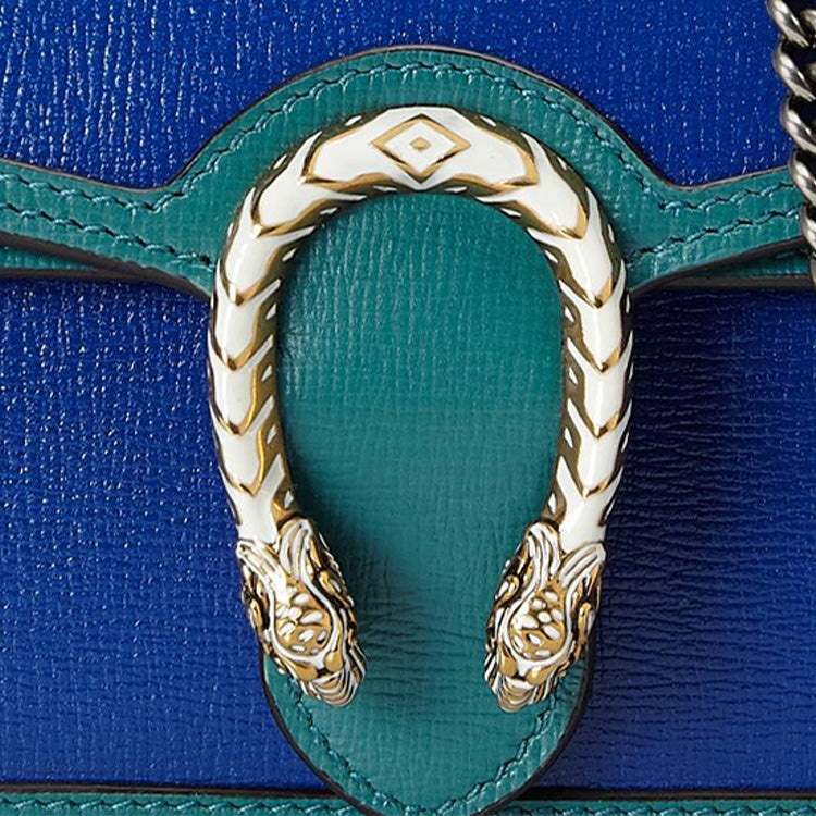 Gucci Dionysus Single-Shoulder Bag Super Mini Blue/Green 476432-18YQX-9278 - 8