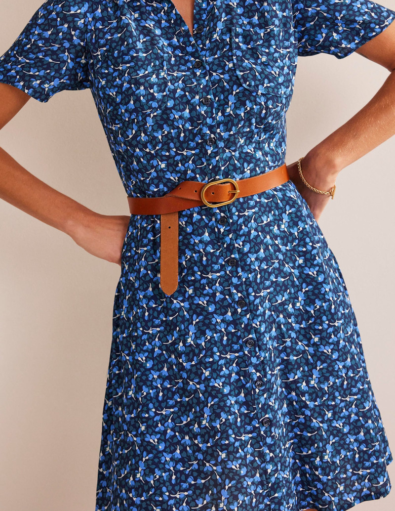 BODEN Classic Leather Belt-Tan outlook
